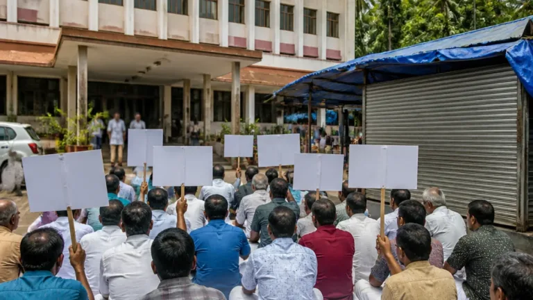 പാളയം മാർക്കറ്റ് പൊളിക്കൽ: കോർപ്പറേഷൻ ഉപരോധിച്ച് വ്യാപാരികൾ