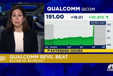 Qualcomm shares spike following quarterly beat on earnings and revenue