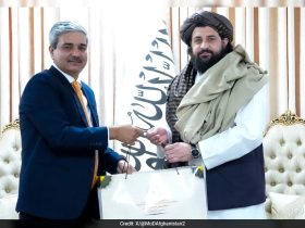 Indian Official Meets Taliban Minister, Ex Afghan President Hamid Karzai