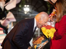 In Last White House Halloween, POTUS 'Bites' Baby, 1st Lady In Panda Costume