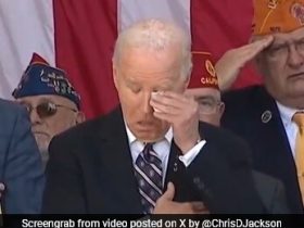 Biden Wipes Away Tear During 'God Bless America' At Event To Honour Veterans