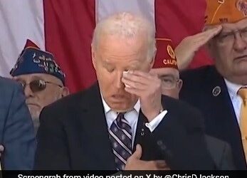 Biden Wipes Away Tear During 'God Bless America' At Event To Honour Veterans