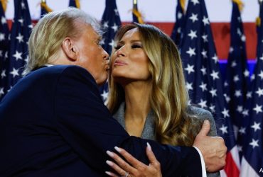 Trump Praises Wife Melania, Pauses Victory Speech To Kiss Her On Cheek