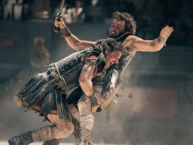 Pedro Pascal and Paul Mescal fighting in Gladiator II