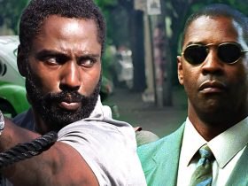 John David Washington and Denzel Washington standing side by side