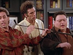 The Seinfeld gang re-stages a spitting attack