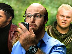 Robert Downey Jr., Tom Cruise, and Jack Black in Tropic Thunder