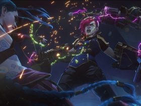 Vi fighting Jinx with her power gloves in Arcane season 2