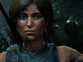 Lara Croft covered in dirt in Shadow of the Tomb Raider