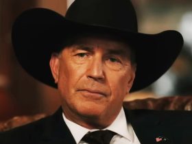 Kevin Costner as John Dutton wearing a cowboy hat on Yellowstone