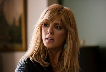 Kelly Reilly as Beth Dutton, with a concerned expression on her face, in Yellowstone