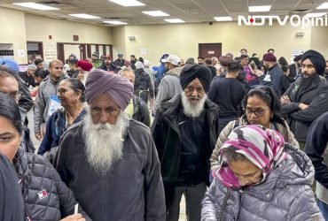 Indians at a consular camp in Brampton, Ontario on November 3.